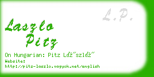 laszlo pitz business card
